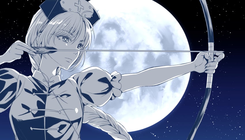 yagokoro eirin (touhou) drawn by kyuu_umi