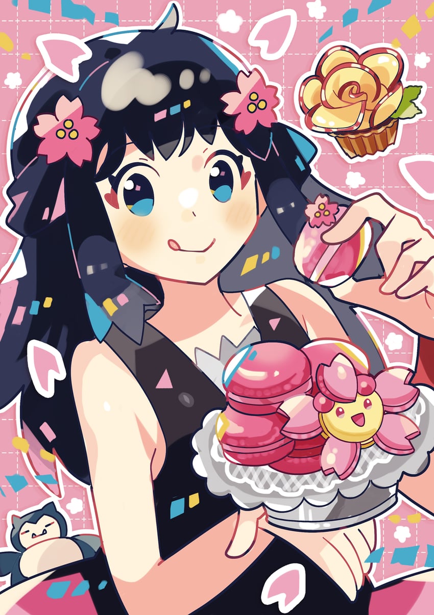 dawn, snorlax, and cherrim (pokemon and 1 more) drawn by anidler91
