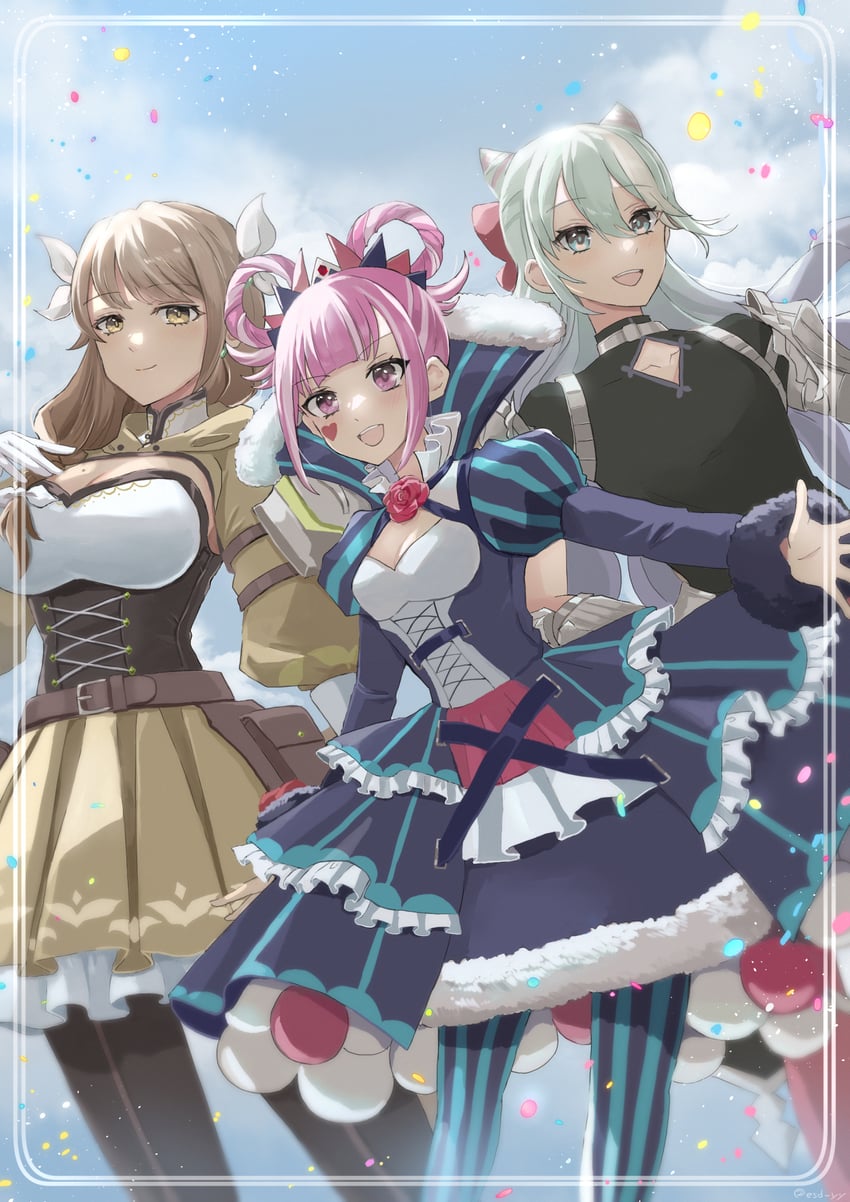 goldmary, hortensia, and rosado (fire emblem and 1 more) drawn by esuda0919