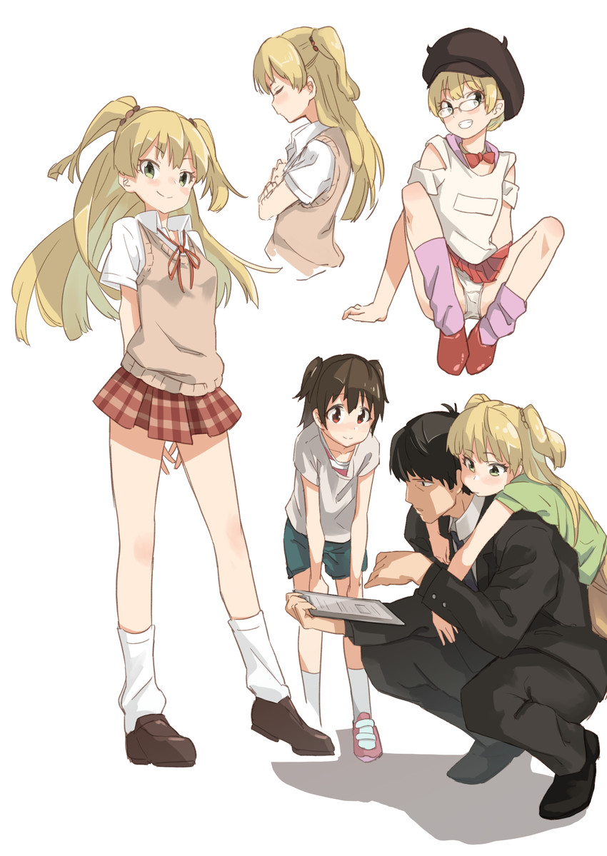 producer, jougasaki rika, and akagi miria (idolmaster and 1 more) drawn by muchi_maro