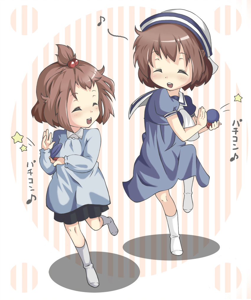 hirasawa yui and okazaki ushio (k-on! and 1 more) drawn by chonbo_(artist)