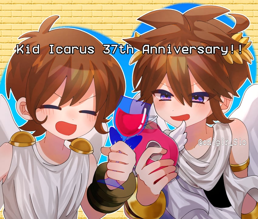 pit (kid icarus and 1 more) drawn by onigiri_(onigir_sio)