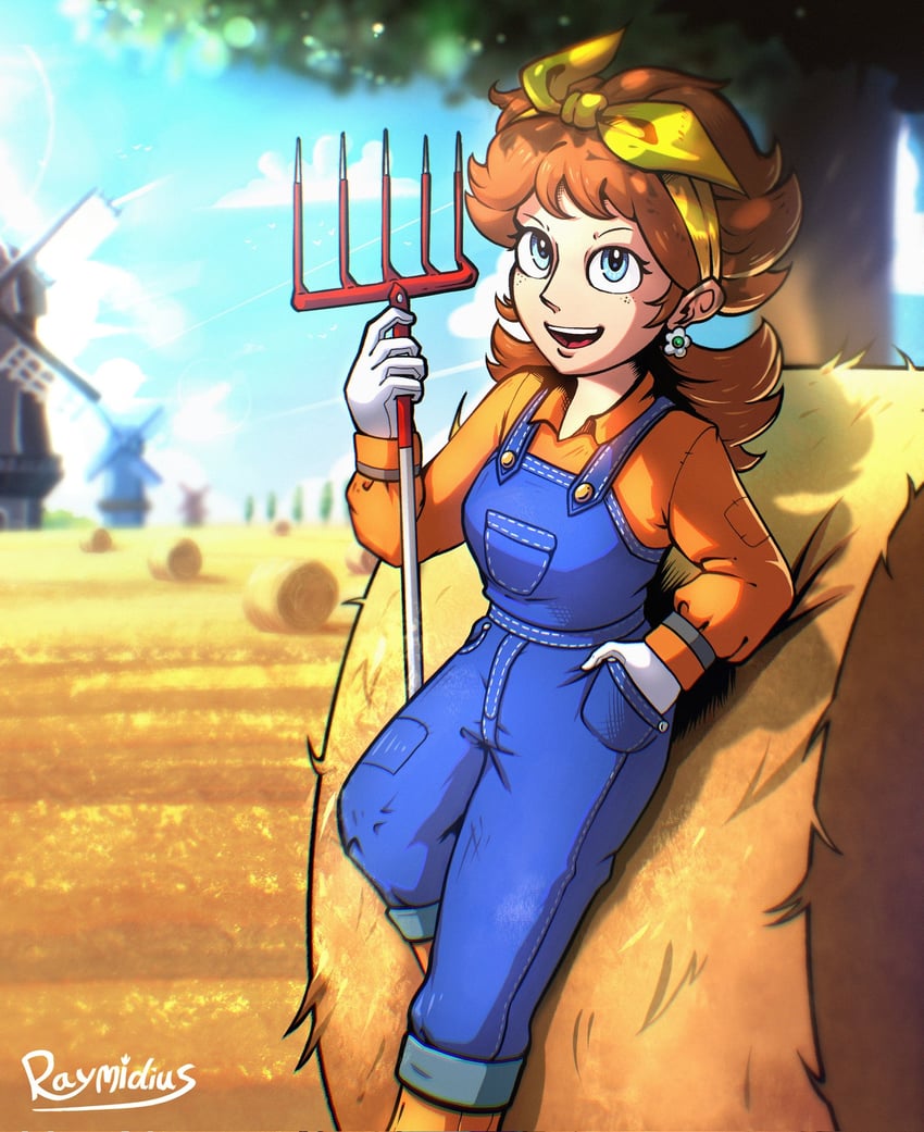 princess daisy (mario and 2 more) drawn by raymidius