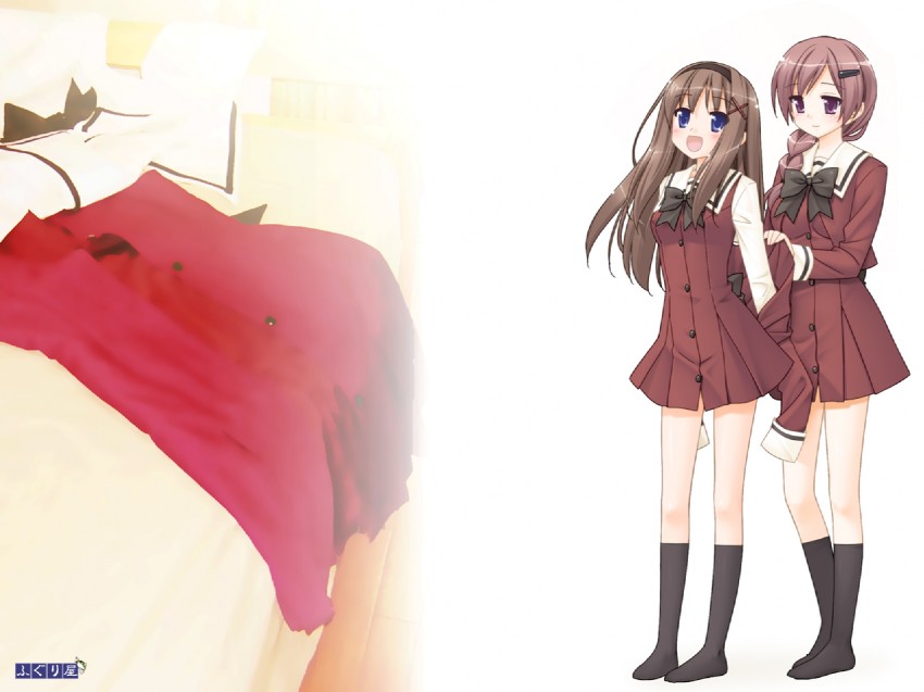 kitajima kaede and kitajima sara (sono hanabira ni kuchizuke wo) drawn by kani_biimu