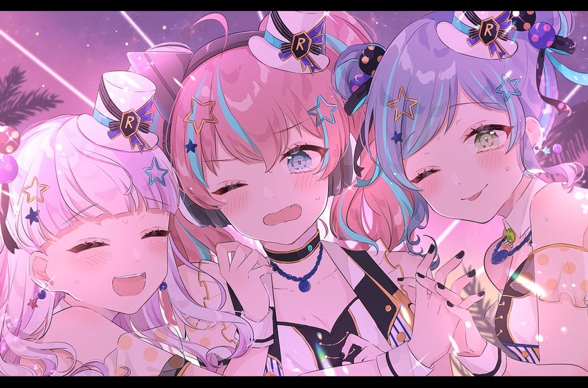 tamade chiyu, nyubara reona, and asahi rokka (bang dream!) drawn by shain