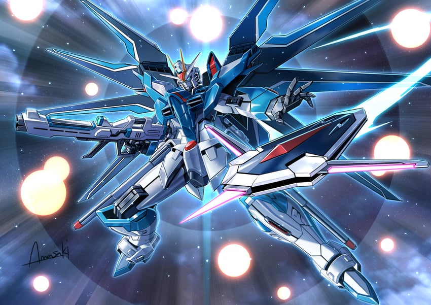 rising freedom gundam (gundam and 2 more) drawn by amasaki_yusuke
