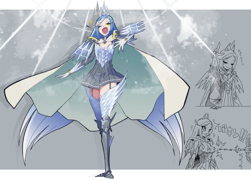 velkhana (monster hunter and 2 more) drawn by jari_(1986)