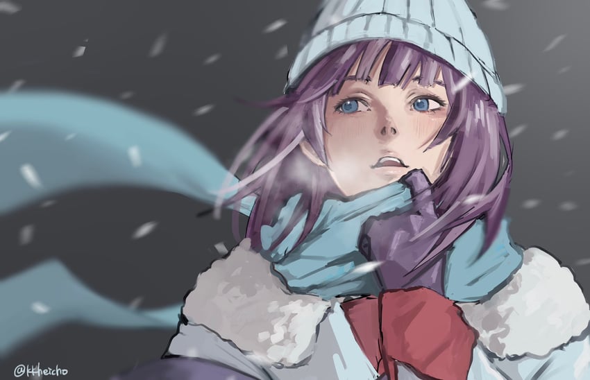 senjougahara hitagi (monogatari and 1 more) drawn by kkheicho