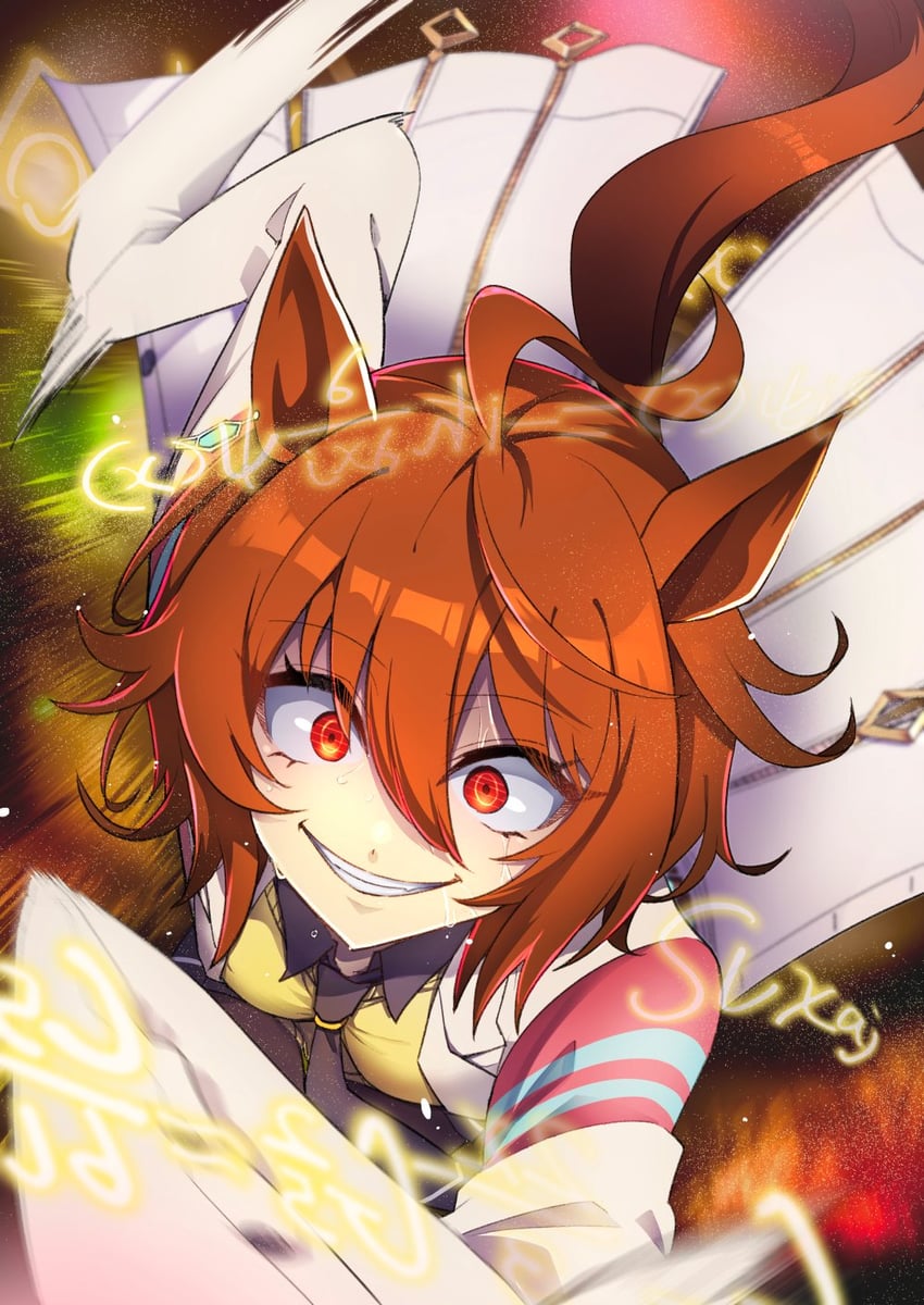 agnes tachyon (umamusume and 1 more) drawn by tsunemi_aosa