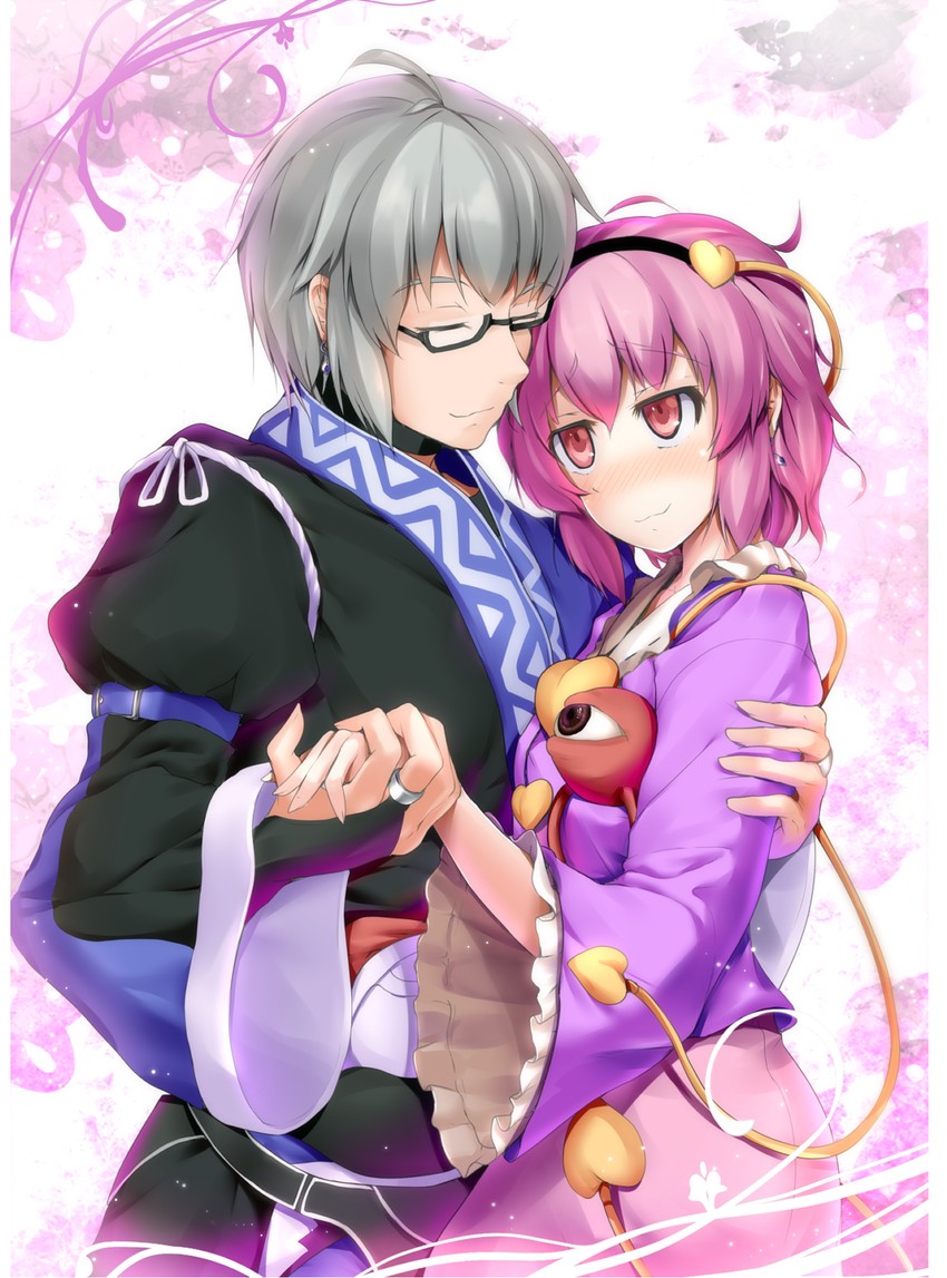 komeiji satori and morichika rinnosuke (touhou) drawn by hinami_(hinatamizu)