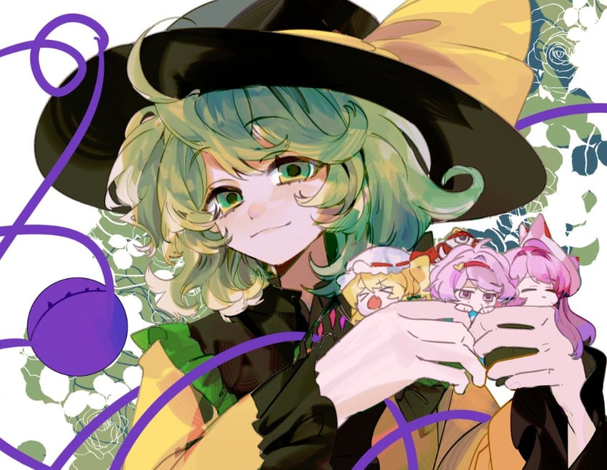 flandre scarlet, komeiji koishi, komeiji satori, and hata no kokoro (touhou) drawn by xian_qishui