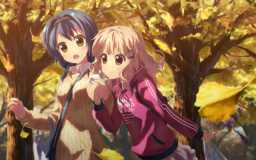 oomuro sakurako and furutani himawari (yuruyuri) drawn by yuuki_tatsuya