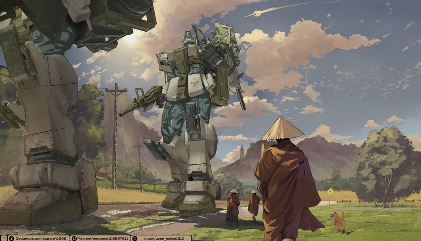 ground gm (gundam and 2 more) drawn by watermelonsfw