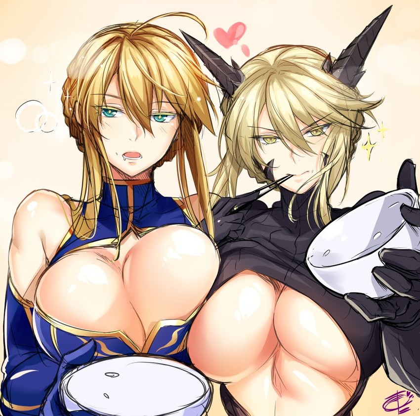 artoria pendragon (fate and 1 more) drawn by okitakung