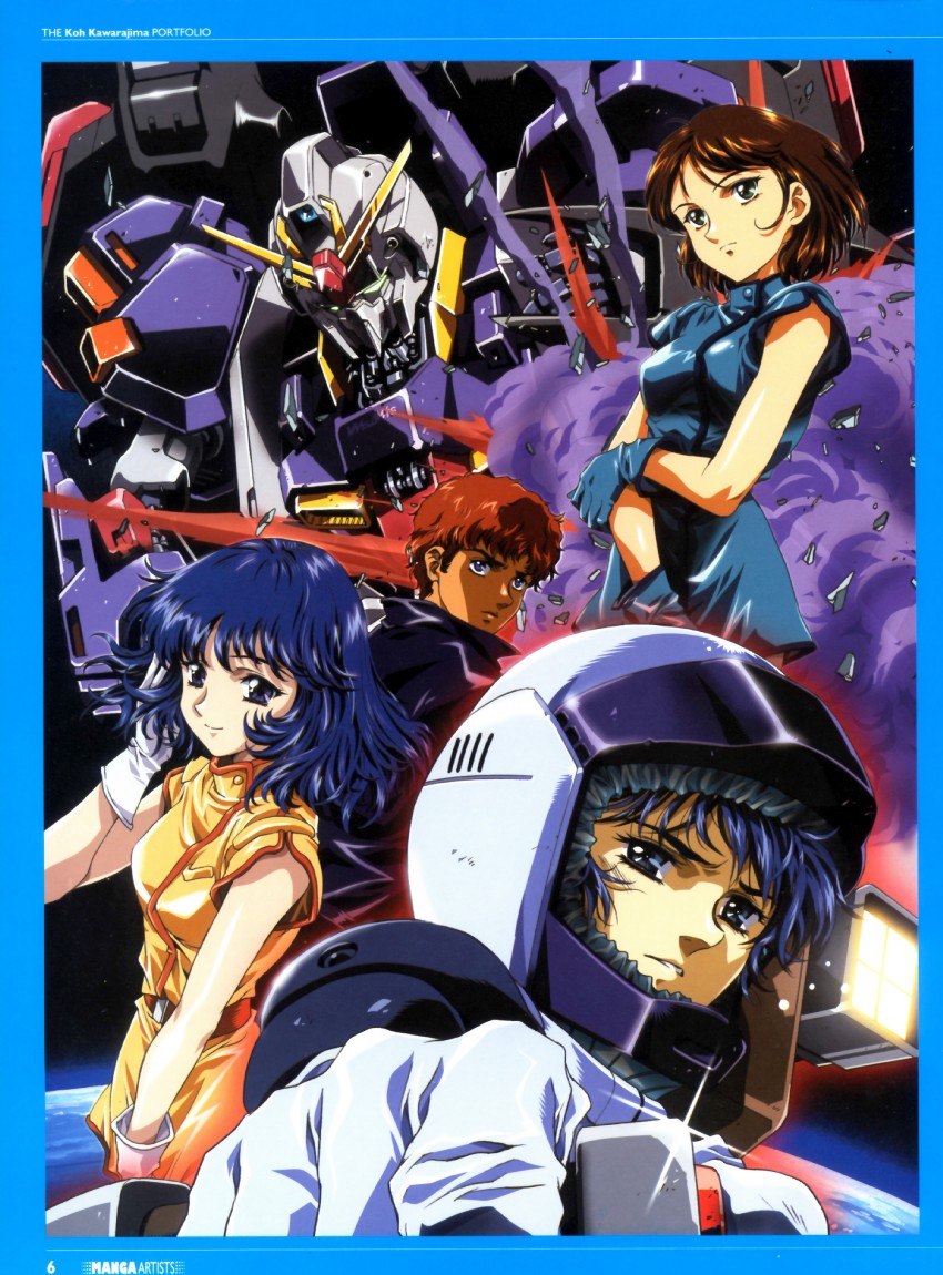 amuro ray, kamille bidan, zeta gundam, fa yuiry, and emma sheen (gundam and 1 more) drawn by kawarajima_kou