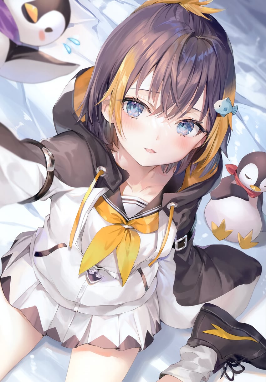 petra gurin and pentomo (nijisanji and 1 more) drawn by momoko_(momopoco)