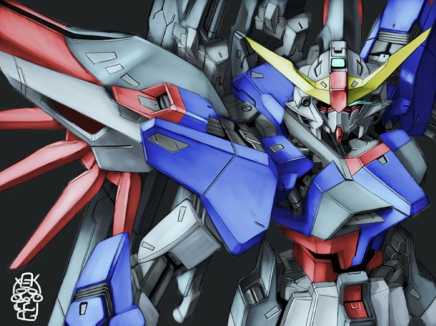 destiny gundam (gundam and 2 more) drawn by tro_(trombe)