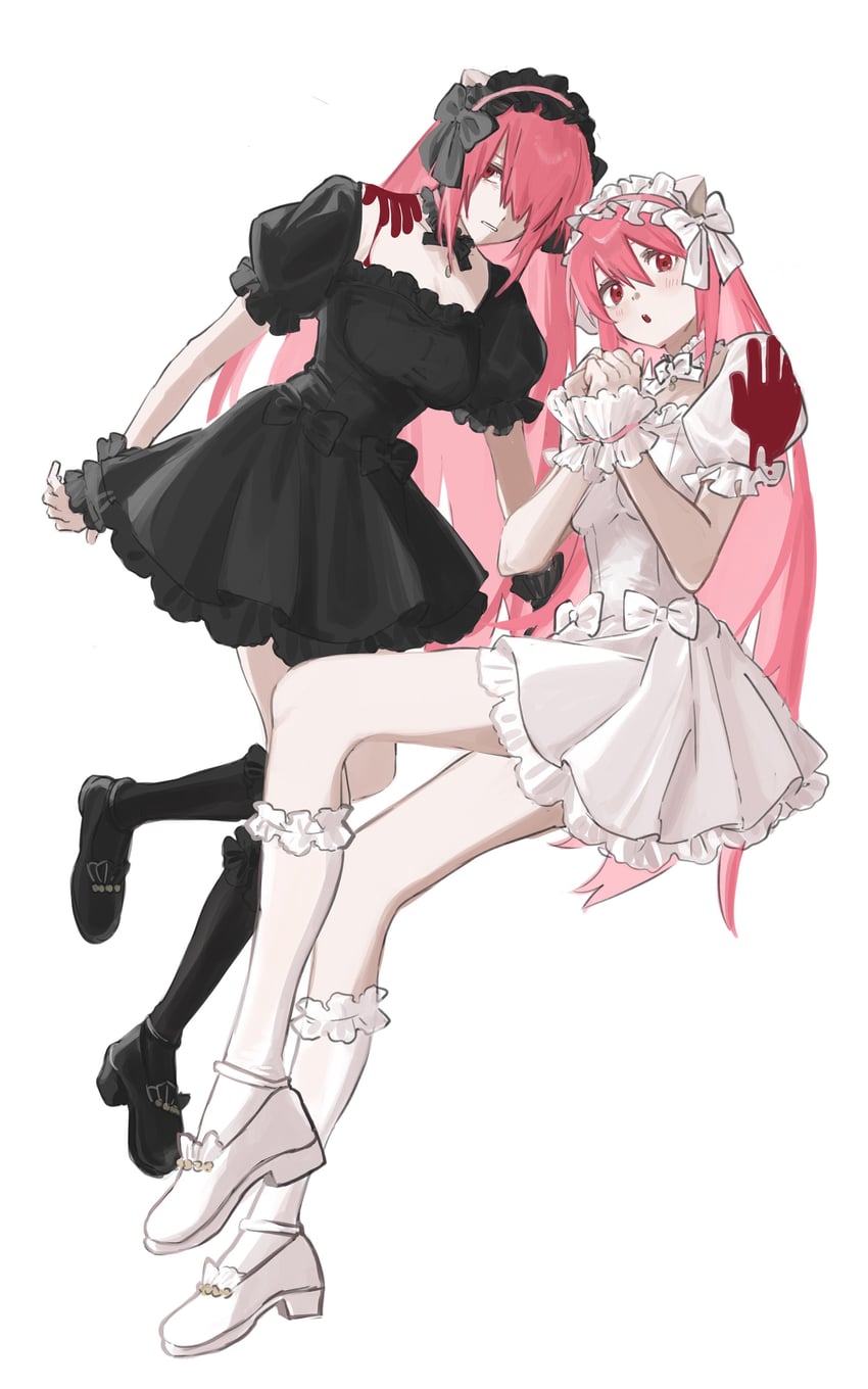 lucy and nyuu (elfen lied) drawn by tori_(toridaisukichu)