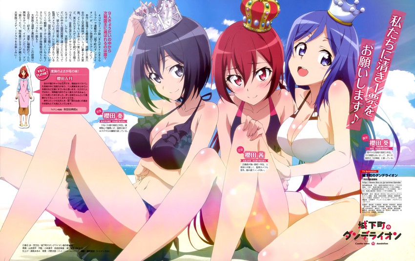 sakurada akane, sakurada kanade, sakurada aoi, and sakurada satsuki (dengeki g's and 1 more) drawn by yamamoto_shuuhei