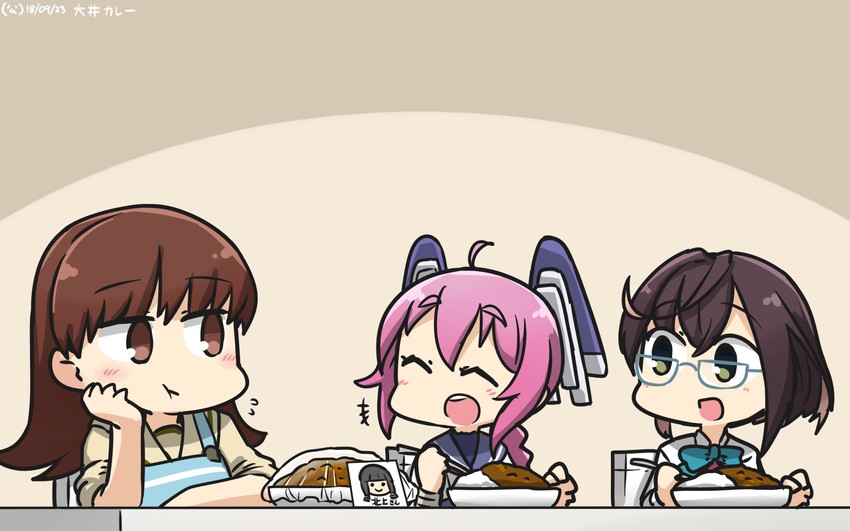 kitakami, ooi, ooi kai ni, nenohi, and okinami (kantai collection) drawn by hamu_koutarou