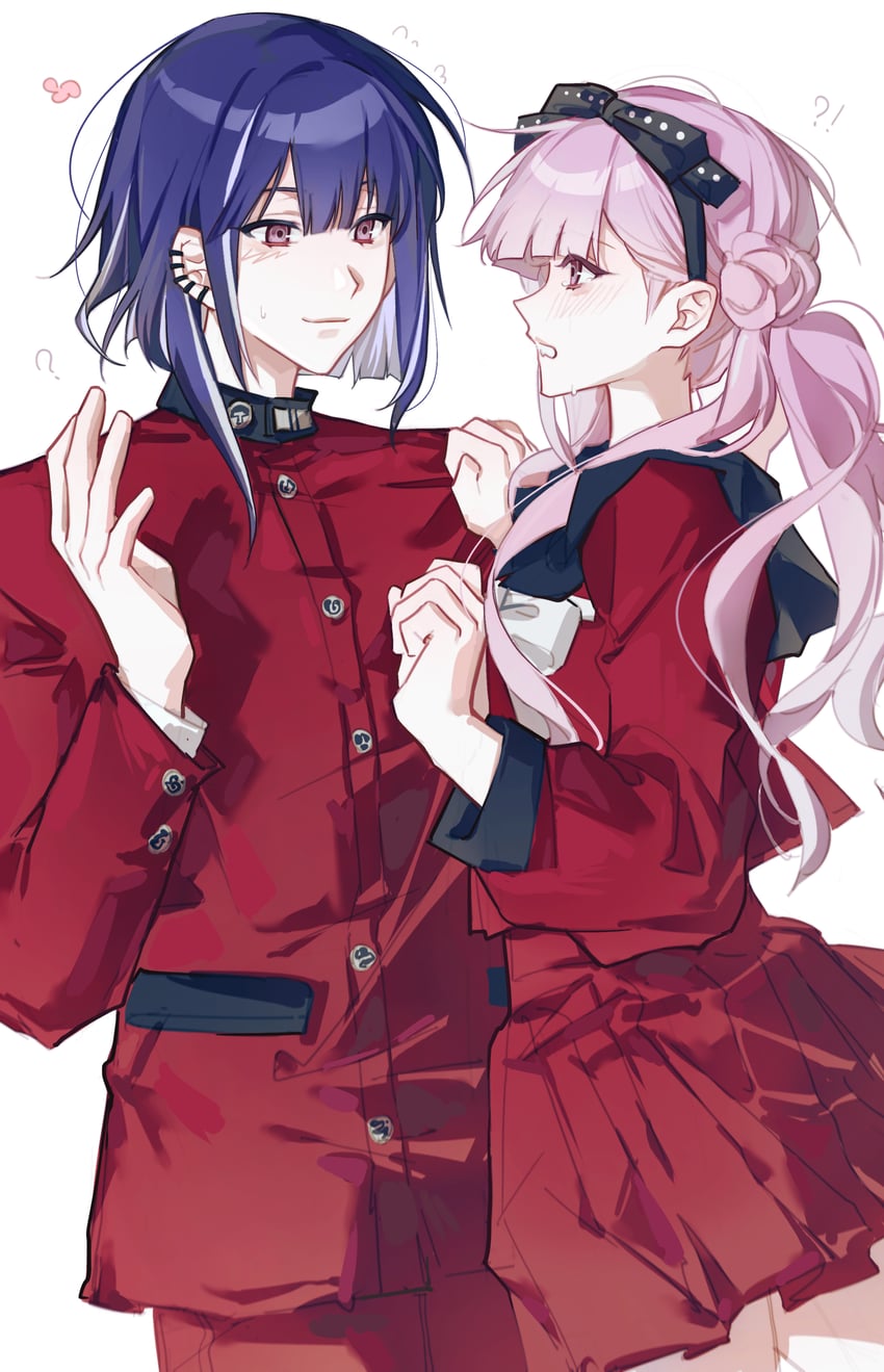 tsukumo kako and tsukumo ima (the hundred line -last defense academy-) drawn by jiuyueai