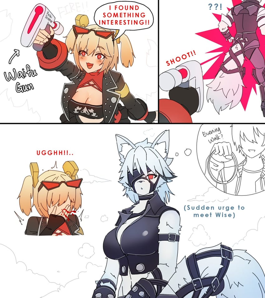 wise, burnice white, and von lycaon (zenless zone zero) drawn by dorahdew
