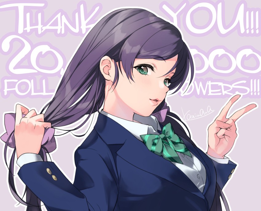 tojo nozomi (love live! and 1 more) drawn by kate_iwana