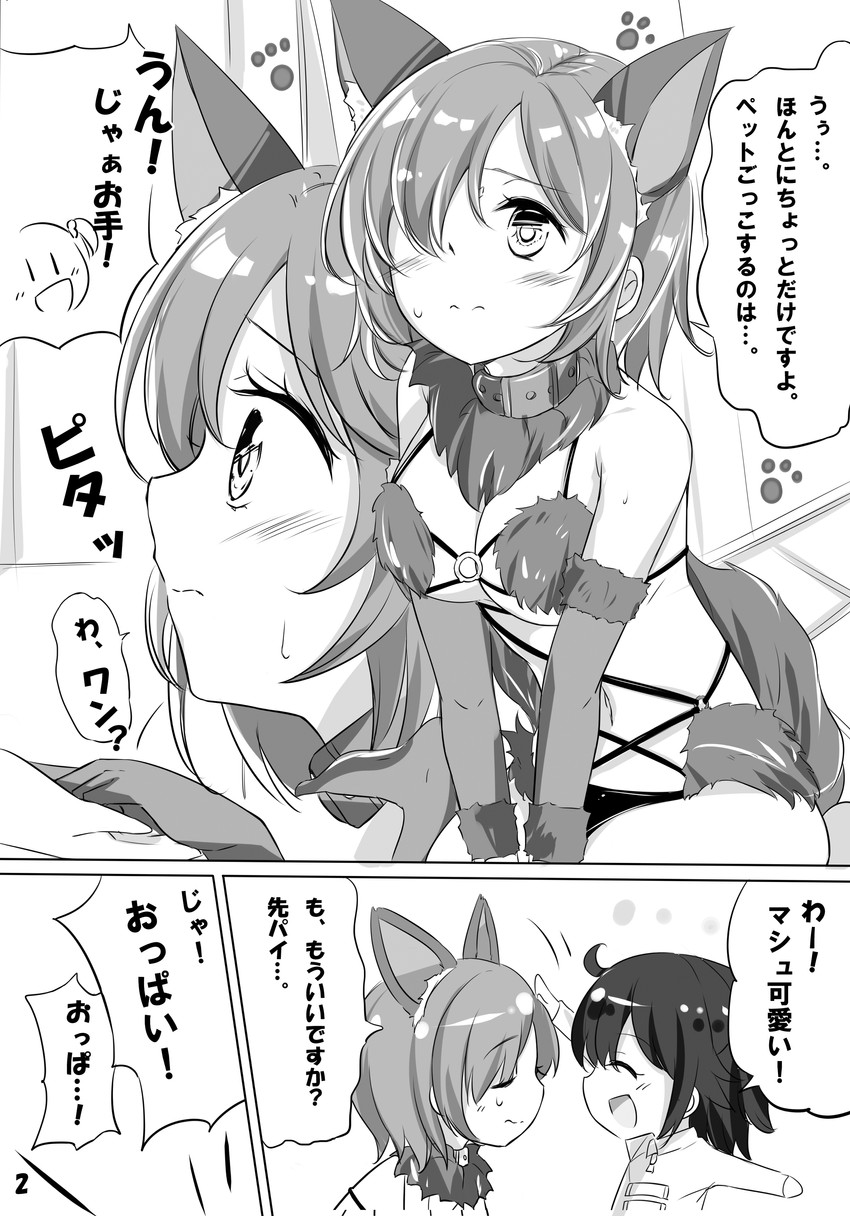 mash kyrielight and fujimaru ritsuka (fate and 1 more) drawn by hamaken._(novelize)