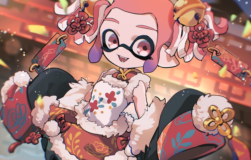 inkling player character and inkling girl (splatoon) drawn by ikemeru