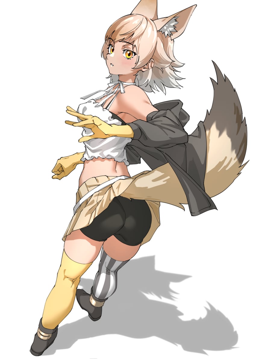 coyote (kemono friends and 1 more) drawn by tanabe_(fueisei)
