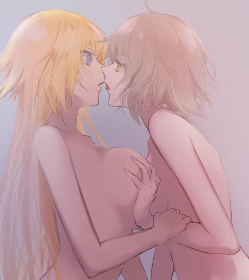jeanne d'arc alter and jeanne d'arc (fate and 1 more) drawn by ashita_kura