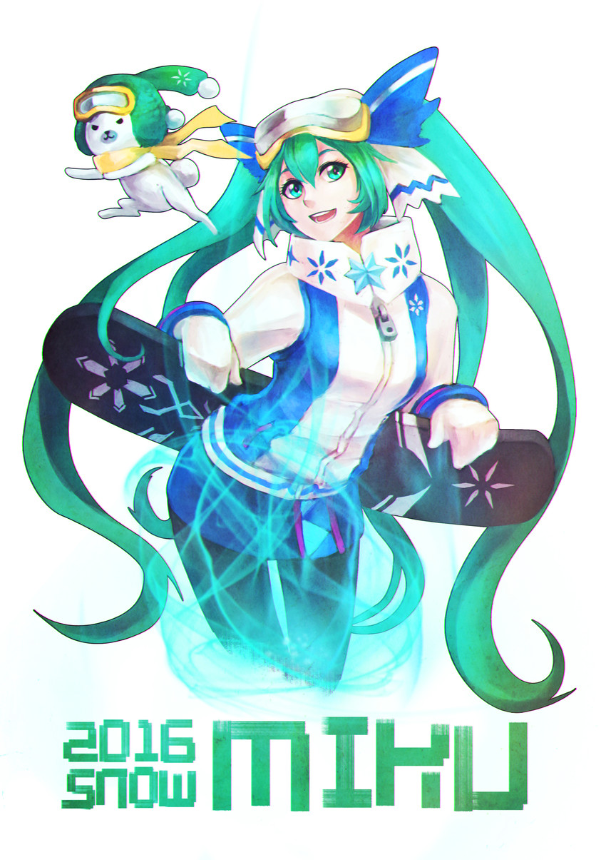 hatsune miku, yuki miku, and rabbit yukine (vocaloid and 1 more) drawn by monori_rogue