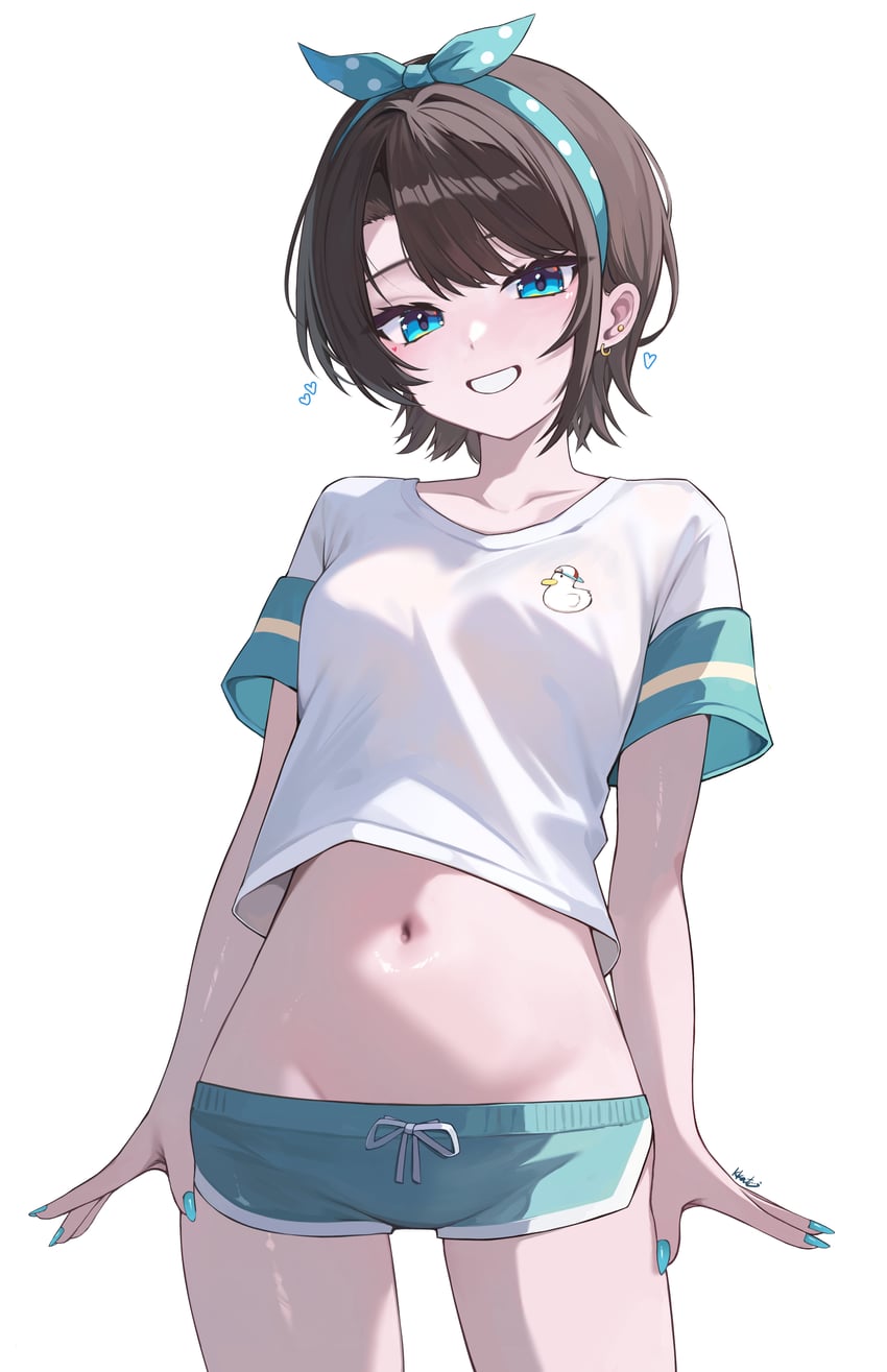 oozora subaru and subaru duck (hololive) drawn by kkato