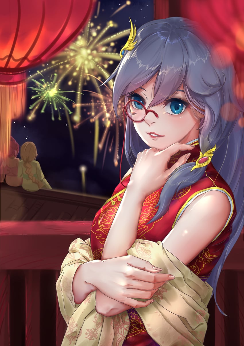 fu hua, yae sakura, and kallen kaslana (honkai and 1 more) drawn by wucanming