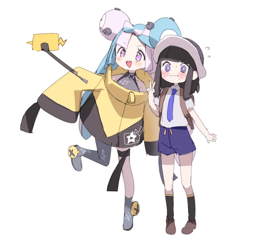 iono, rotom, juliana, and rotom phone (pokemon and 1 more) drawn by shindou_kamichi