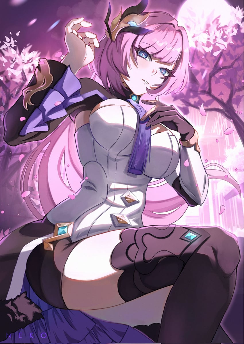 elysia (honkai and 1 more) drawn by neko_(itsmrsneko)