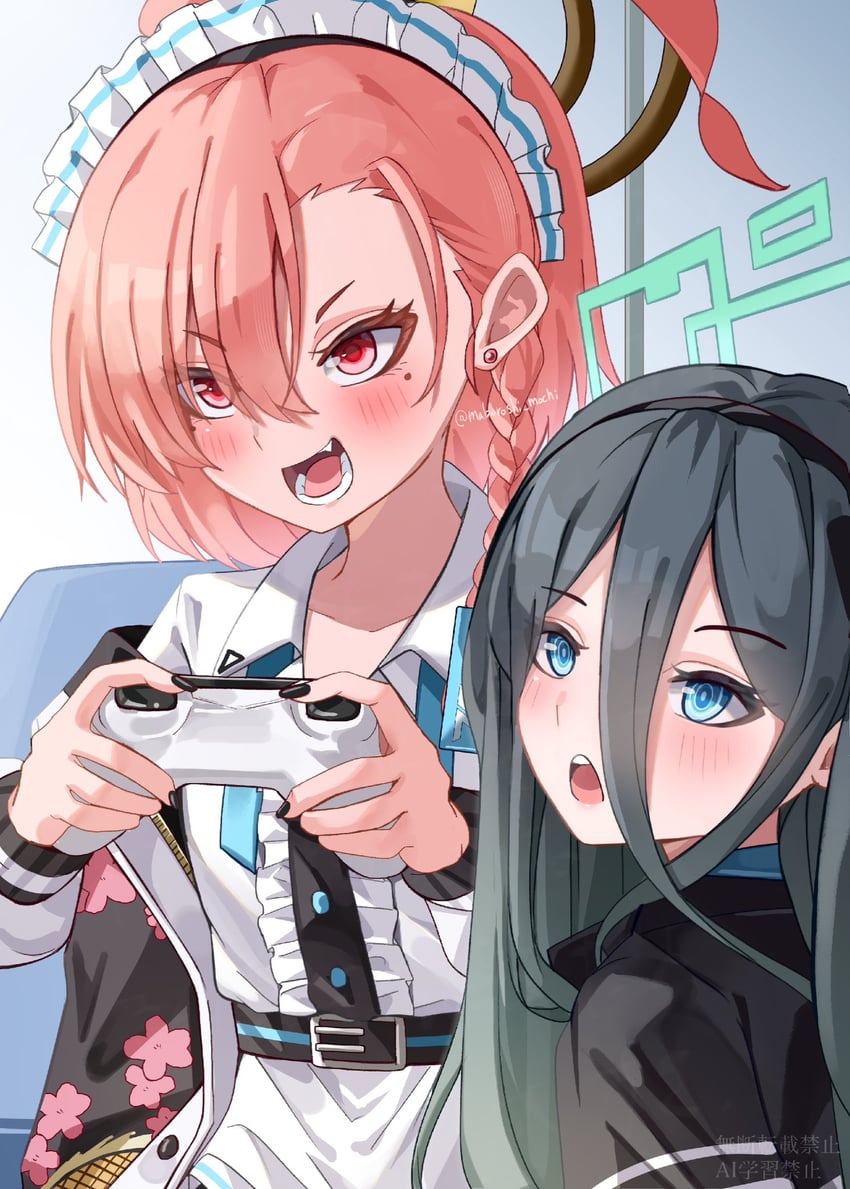 aris and neru (blue archive) drawn by mahoro_(minase_mahoro)
