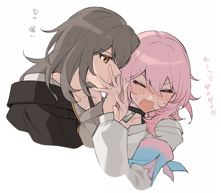 trailblazer, stelle, and march 7th (honkai and 1 more) drawn by mtgomi_3
