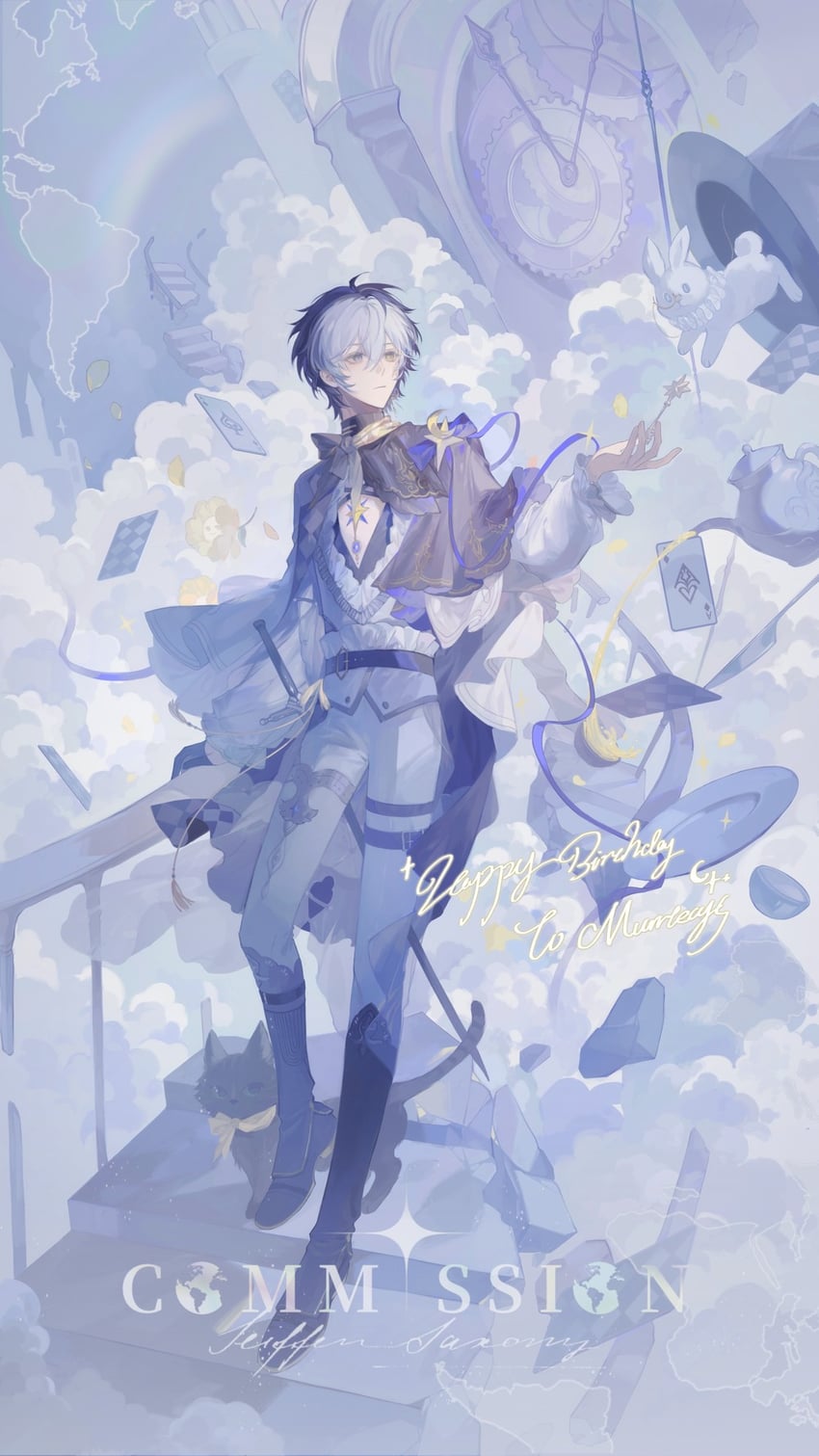 warrior of light and murrtecys ansuz (original and 2 more) drawn by gezi_danhuang_pai
