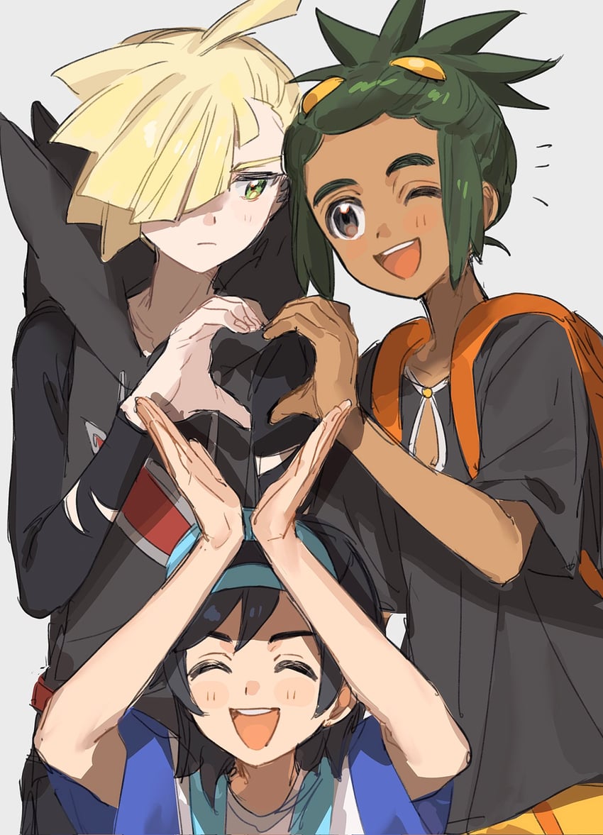 elio, gladion, and hau (pokemon and 1 more) drawn by fua1heyvot4ifsr