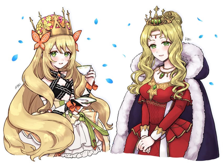 celine and guinevere (fire emblem and 3 more) drawn by misato_hao