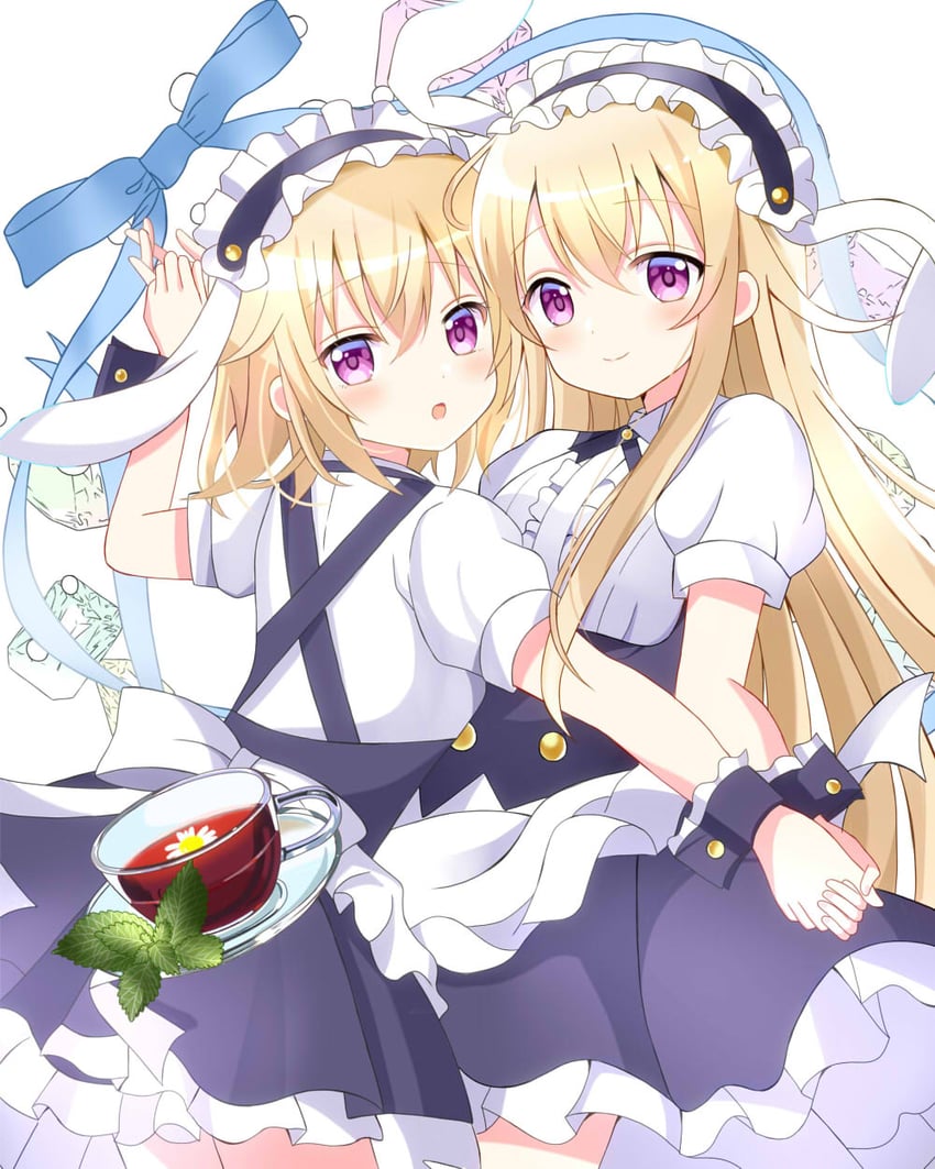 jinja eru and jinja natsume (gochuumon wa usagi desu ka?) drawn by ryoutan