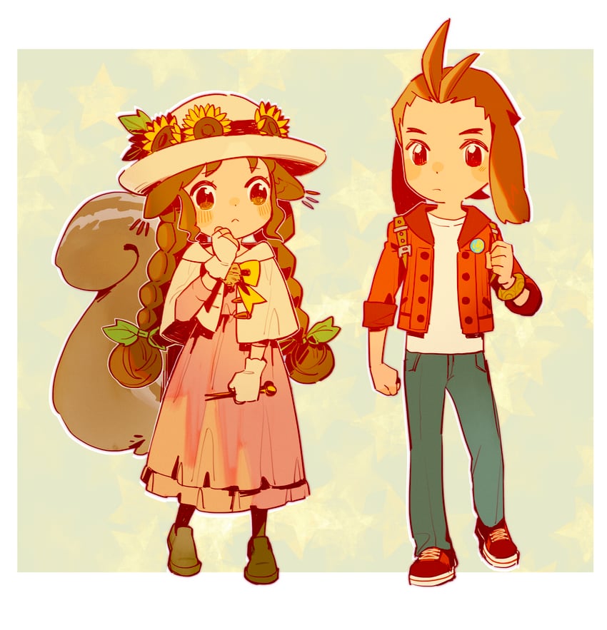 apollo justice and juniper woods (ace attorney and 1 more) drawn by habu_(seiho_1334)