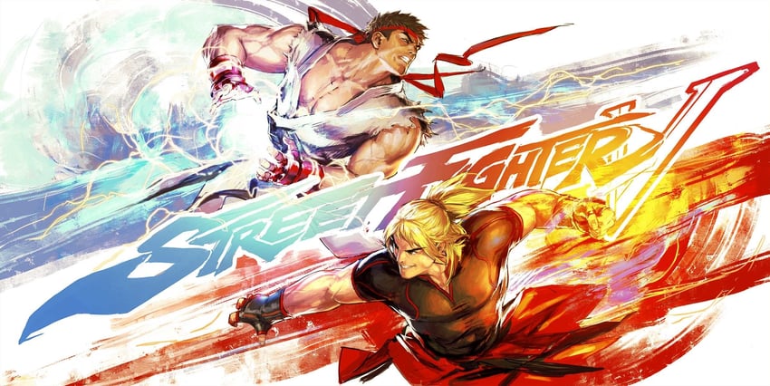 ryu and ken masters (street fighter and 1 more) drawn by yama_orce