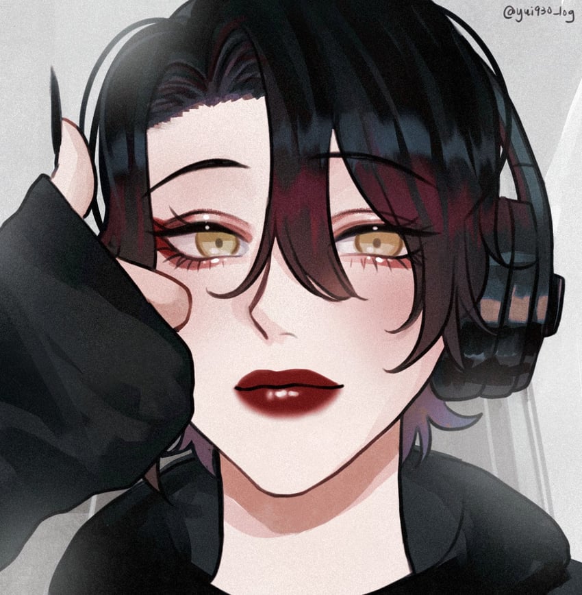 vox akuma (nijisanji and 1 more) drawn by yui930