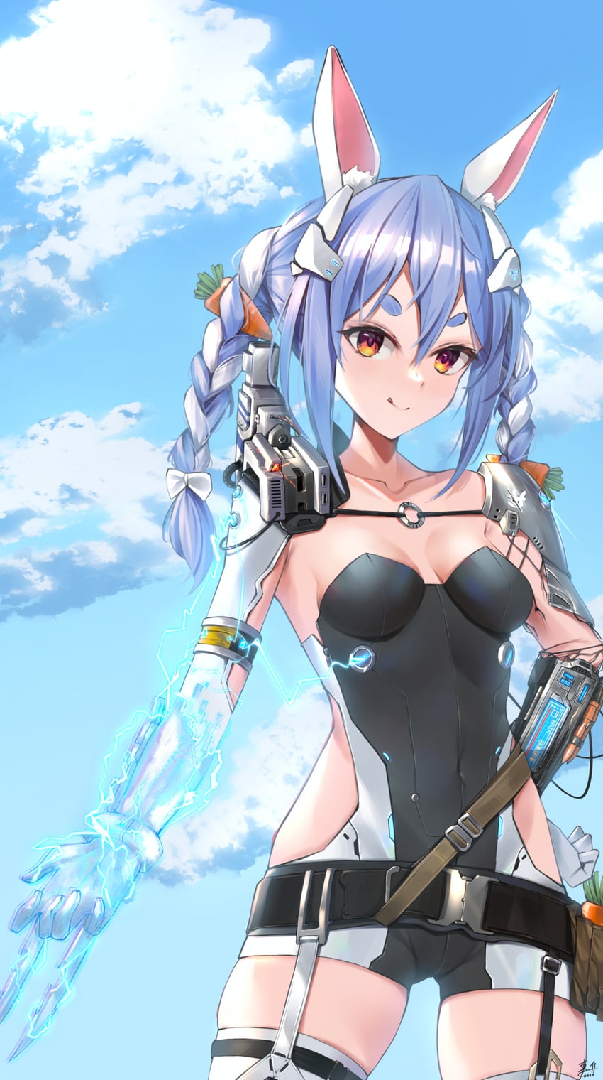 usada pekora and don-chan (hololive and 1 more) drawn by keisuke_desu~