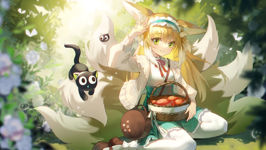 suzuran, luo xiaohei, and heixiu (arknights and 1 more) drawn by yiyu_wusheng