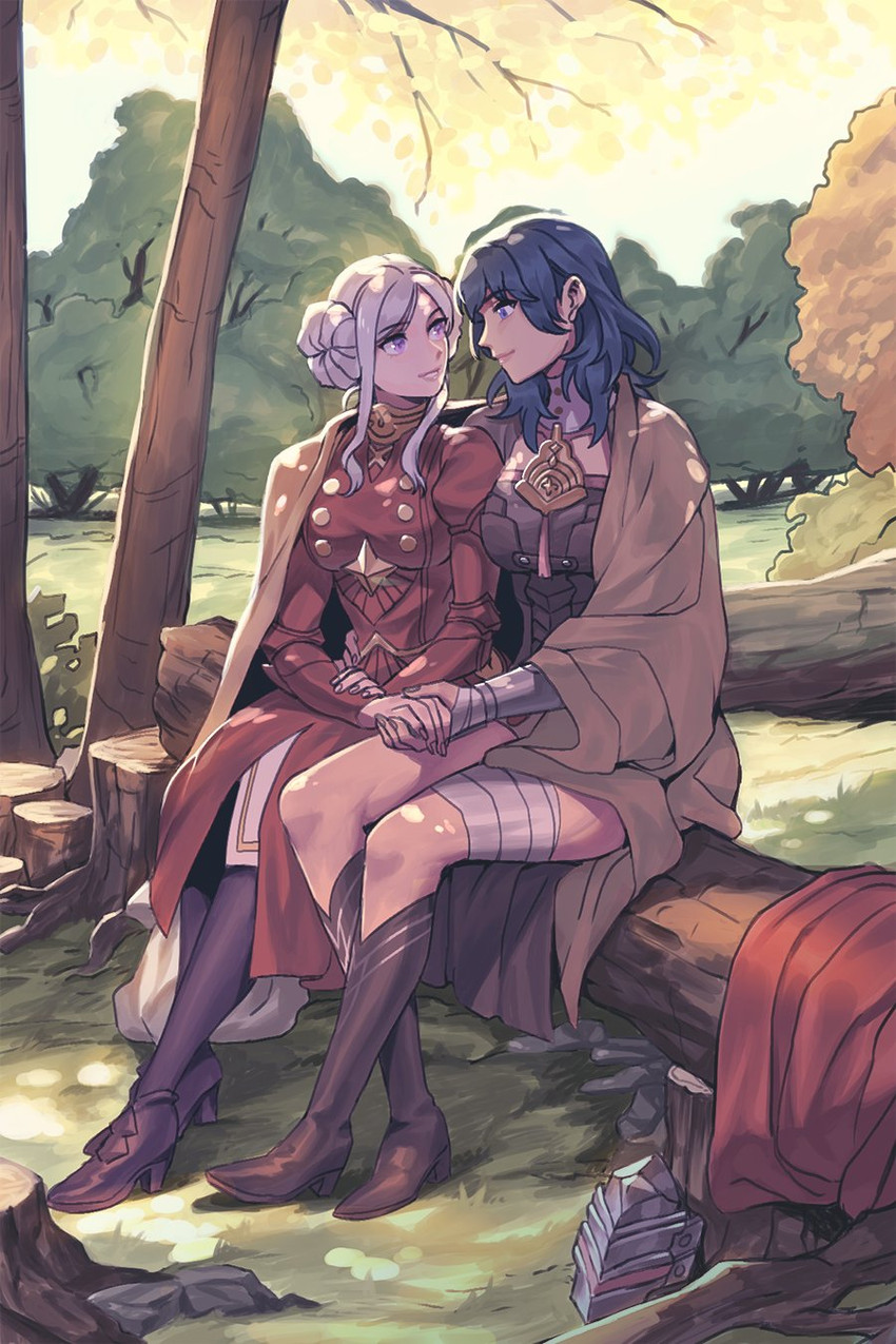 female byleth and edelgard von hresvelg (fire emblem and 1 more) drawn by radiostarkiller