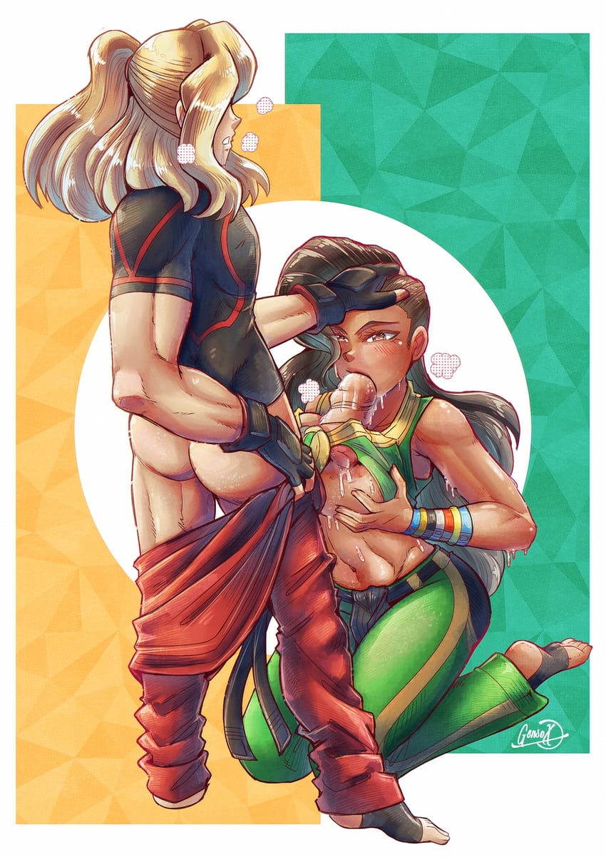 ken masters and laura (street fighter and 1 more)