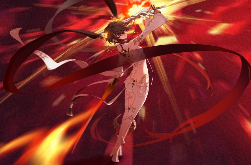 lucia and lucia: pyroath (punishing: gray raven) drawn by asahicatkins